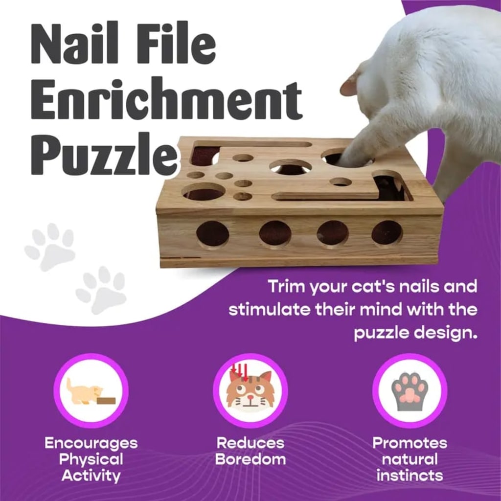 Cleara™ Cat Scratch Box – Self Trimming Nail Care & Play Toy